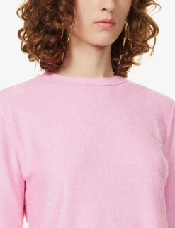 Nita Frilled-trim Woven Top -Ted Bakee Fashion Shop R04150244 PINK ALT04