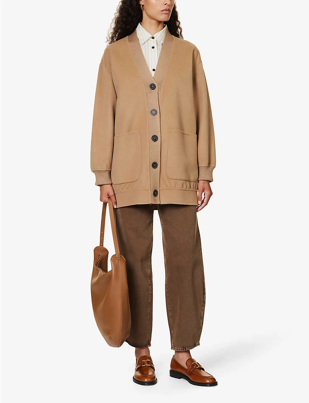 Weekend Max Mara Zelma Shawl-neck Ribbed-edge Woven Coat 2 Weekend Max Mara Zelma Shawl-neck Ribbed-edge Woven Coat - Image 2