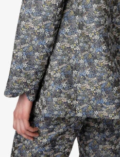 Zadig & Voltaire Vegy Floral-print Jacquard Woven Blazer -Ted Bakee Fashion Shop R04151948 MULTICOLOR ALT04