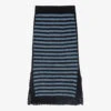 Zadig & Voltaire Jackson Striped Crochet Knitted Knee-length Skirt