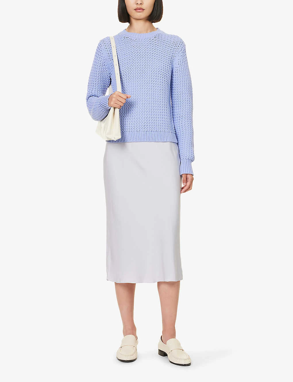 THEORY Mid-rise Flared-hem Silk Midi Skirt 2 THEORY Mid-rise Flared-hem Silk Midi Skirt - Image 2