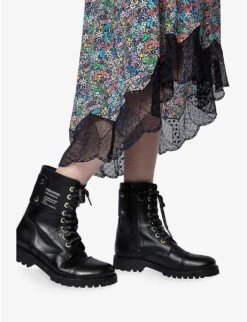 Zadig & Voltaire Joslin Floral-print Woven Midi Skirt -Ted Bakee Fashion Shop R04153143 MULTICOLOR ALT04