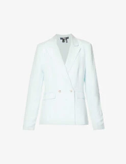 Paige Dawson Double-breasted Linen-rayon Blend Blazer