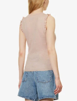 Paige Somi Sleeveless Knitted Top -Ted Bakee Fashion Shop R04153179 LIGHTPINKSPARKLE ALT03