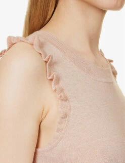 Paige Somi Sleeveless Knitted Top -Ted Bakee Fashion Shop R04153179 LIGHTPINKSPARKLE ALT04