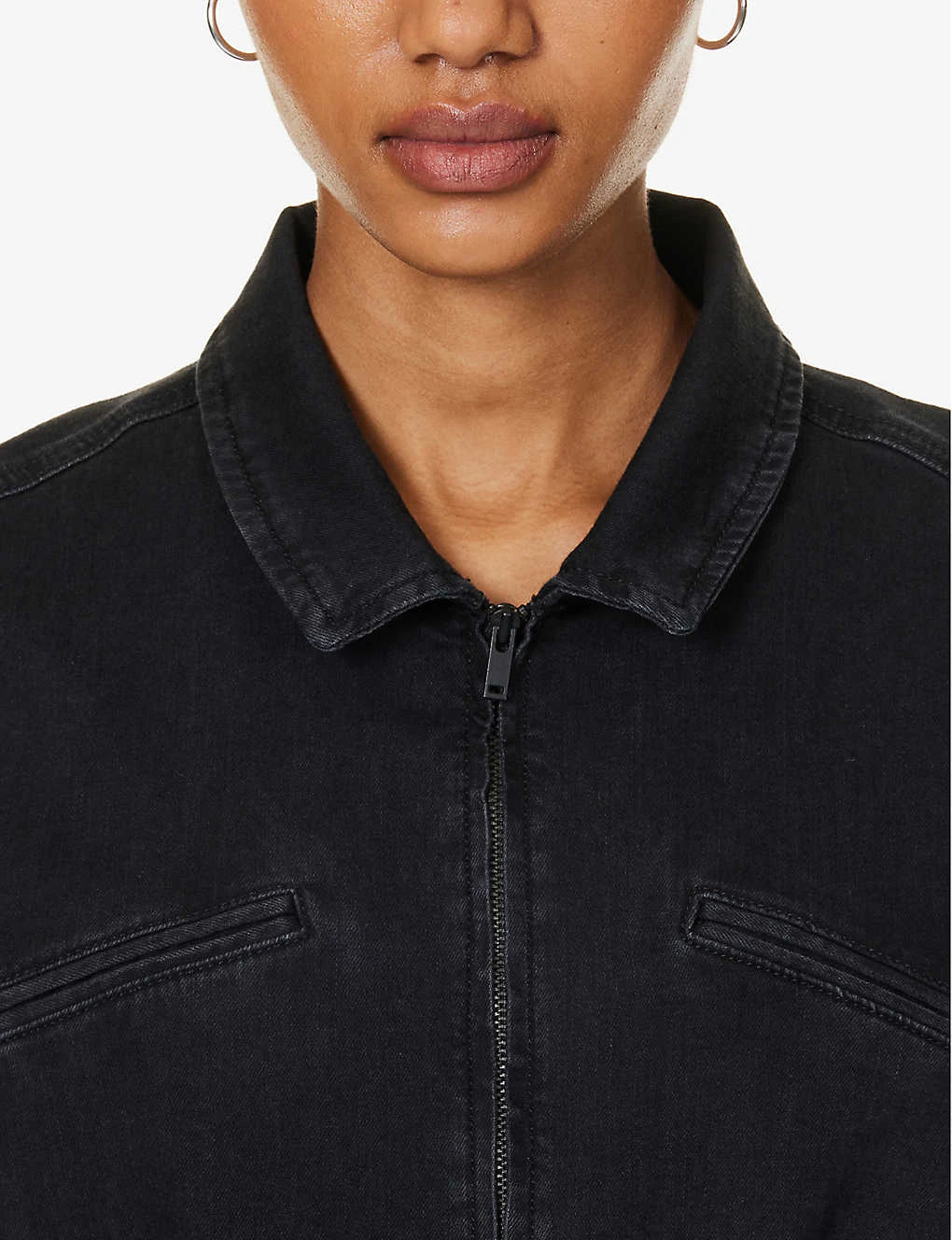 Paige Jett Cap-sleeved Stretch-denim Jumpsuit 5 Paige Jett Cap-sleeved Stretch-denim Jumpsuit - Image 5