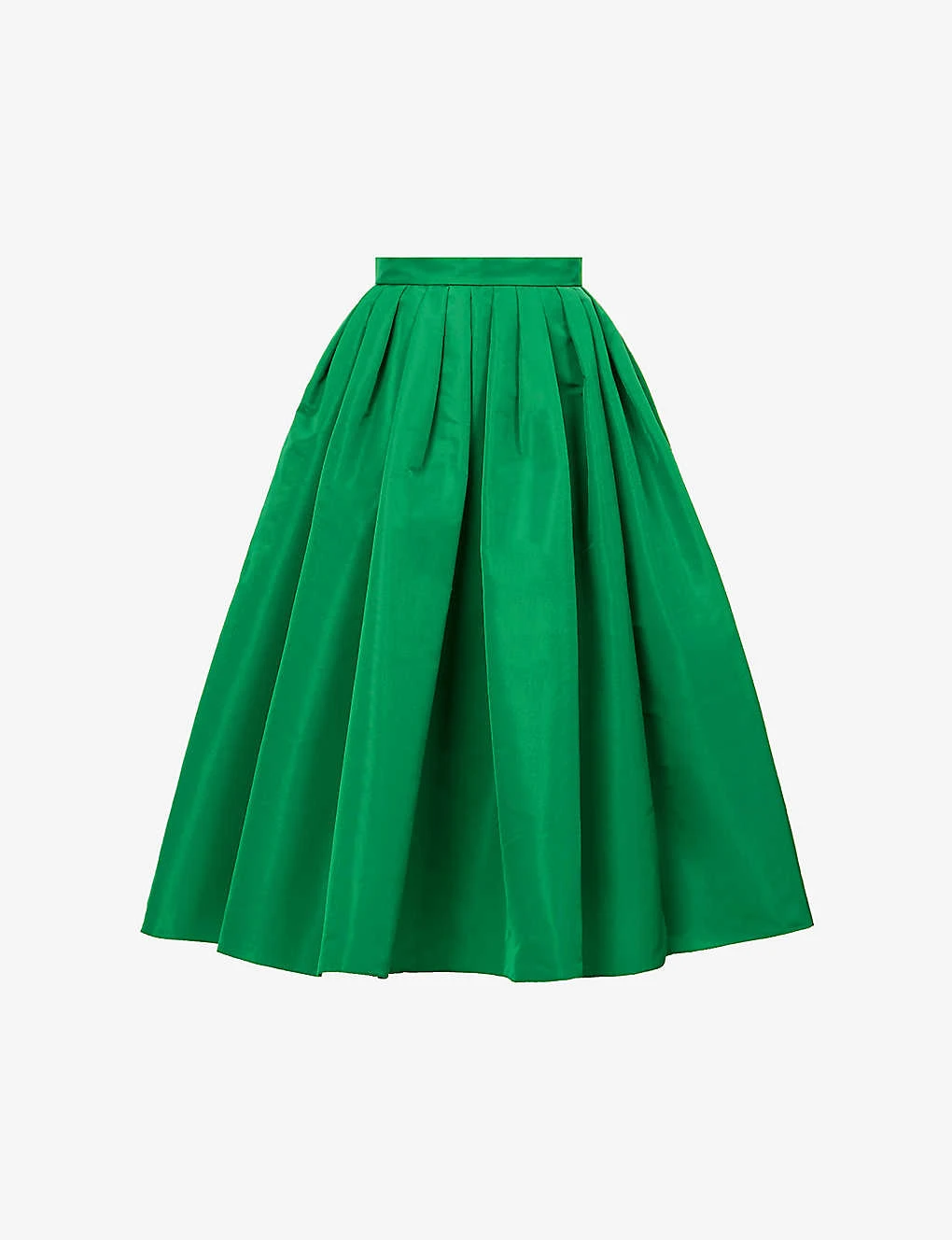 Alexander McQueen Pleated Flared-hem Woven Midi Skirt 1 Alexander McQueen Pleated Flared-hem Woven Midi Skirt