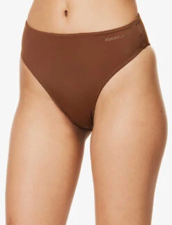 High-rise Bikini Bottoms -Ted Bakee Fashion Shop R04153619 CHOCOLATEBROWN ALT02