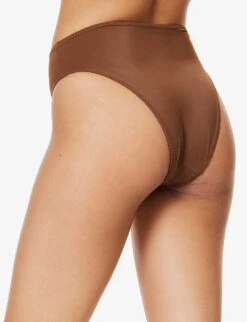 High-rise Bikini Bottoms -Ted Bakee Fashion Shop R04153619 CHOCOLATEBROWN ALT03