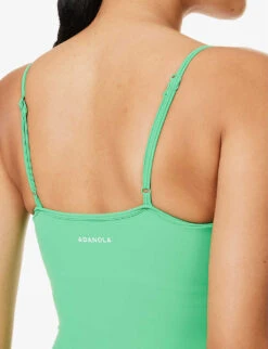 Ultimate Ruched-front Stretch-woven Playsuit -Ted Bakee Fashion Shop R04153646 KELLYGREEN ALT04