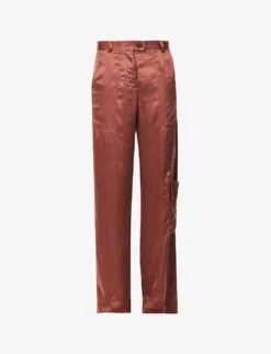Relaxed-fit Wide-leg Mid-rise Woven Trousers