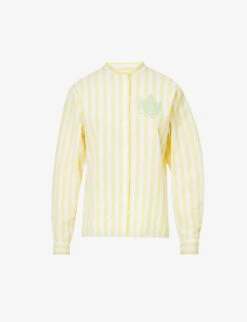 Maison Kitsuné X Olympia Le-Tan Poolside Striped Cotton Shirt
