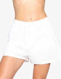 Skims Spa Relaxed-fit Cotton-poplin Pyjama Top -Ted Bakee Fashion Shop R04153806 SNOW ALT02