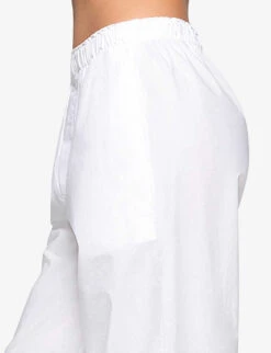 Skims Spa Relaxed-fit Cotton-poplin Pyjama Bottoms -Ted Bakee Fashion Shop R04153807 SNOW ALT04