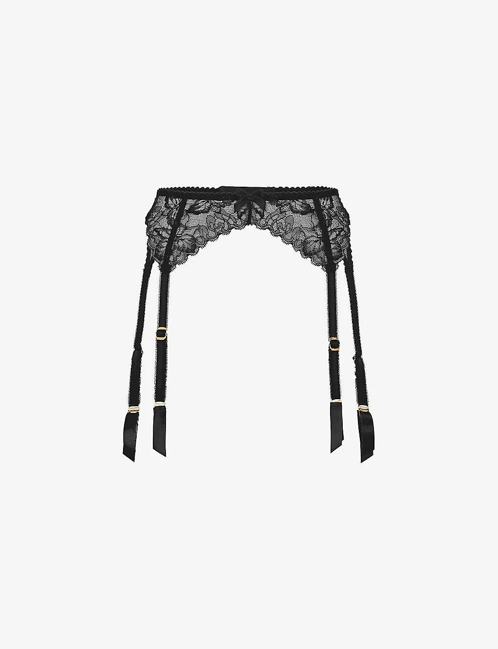 AGENT PROVOCATEUR Leni Lace-embroidered Woven Suspender Belt 1 AGENT PROVOCATEUR Leni Lace-embroidered Woven Suspender Belt