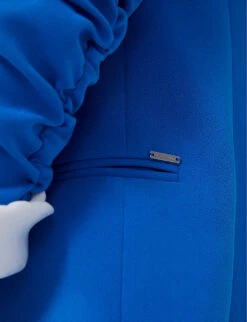 Ikks Hyacinth Gathered-sleeve Woven Blazer -Ted Bakee Fashion Shop R04156323 BRIGHTBLUE ALT04