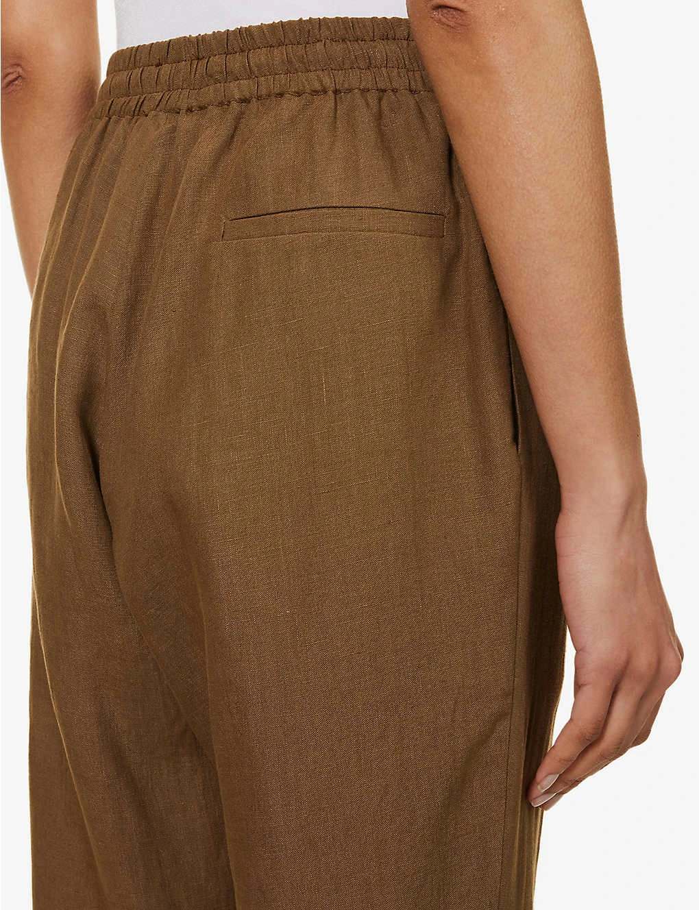 Straight-leg Mid-rise Linen Trousers 6 Straight-leg Mid-rise Linen Trousers - Image 6