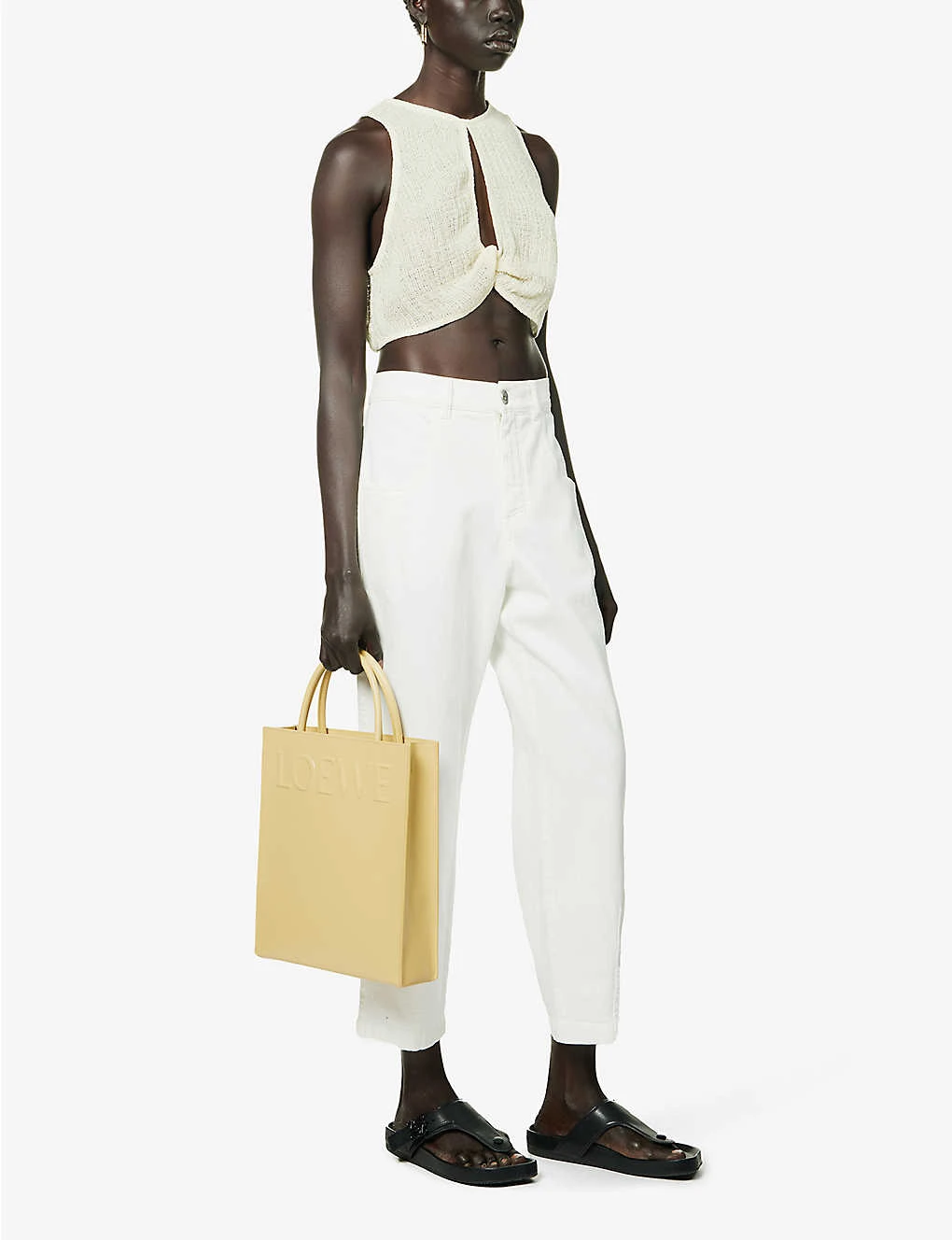 Cut-out Twist-pattern Linen Top 2 Cut-out Twist-pattern Linen Top - Image 2