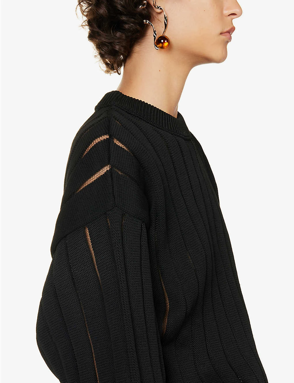 Louver Semi-sheer Recycled-polyester Top 5 Louver Semi-sheer Recycled-polyester Top - Image 5