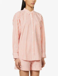 RAILS Arlo Striped Regular-fit Cotton-blend Shirt 8 RAILS Arlo Striped Regular-fit Cotton-blend Shirt -Ted Bakee Fashion Shop R04158667 LESISTRIPE ALT02