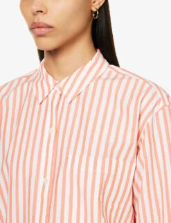 RAILS Arlo Striped Regular-fit Cotton-blend Shirt 10 RAILS Arlo Striped Regular-fit Cotton-blend Shirt -Ted Bakee Fashion Shop R04158667 LESISTRIPE ALT04