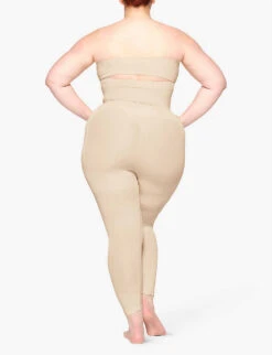 Sculpting Slim-fit High-rise Stretch-woven Leggings -Ted Bakee Fashion Shop R04160371 SAND ALT03