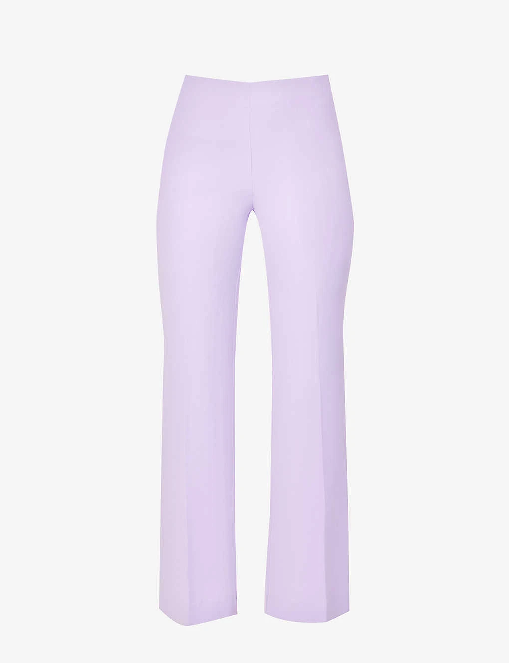 Pressed-crease Mid-rise Flared Stretch-woven Trousers 1 Pressed-crease Mid-rise Flared Stretch-woven Trousers