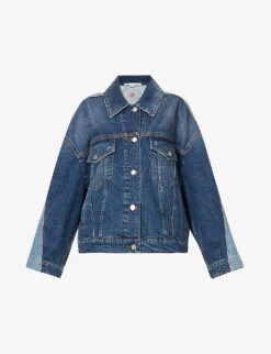 STELLA MCCARTNEY Logo-embroidered Buttoned-cuff Denim Jacket