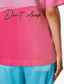 The Rose Tint Shirt Graphic-print Regular-fit Cotton And Linen-blend Shirt -Ted Bakee Fashion Shop R04161068 AZALEA ALT04