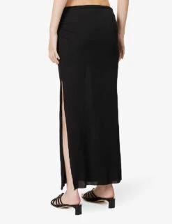 BEC + BRIDGE Lexie Side-split Woven Maxi Skirt 8 BEC + BRIDGE Lexie Side-split Woven Maxi Skirt -Ted Bakee Fashion Shop R04161138 BLACK ALT03