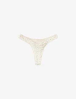 Openweave High-rise Bikini Bottoms