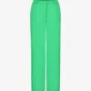 Wide-leg Mid-rise Woven Trousers