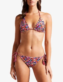 Ted Baker Jennyee Reversible Graphic-print Bikini Bottoms -Ted Bakee Fashion Shop R04162194 BLACK ALT02