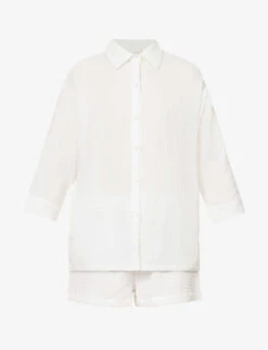 Crinkle Seersucker Cotton Pyjama Set