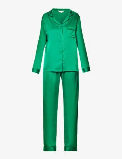 Satin Relaxed-fit Stretch-woven Pyjama Set