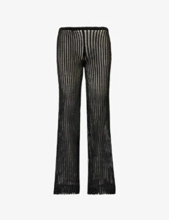 Patricia Straight-leg Mid-rise Cotton-blend Trousers