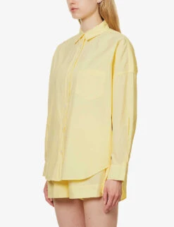 Chiara Relaxed-fit Cotton Shirt 7 Chiara Relaxed-fit Cotton Shirt -Ted Bakee Fashion Shop R04164628 LIMONCELLO ALT02
