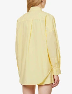 Chiara Relaxed-fit Cotton Shirt 8 Chiara Relaxed-fit Cotton Shirt -Ted Bakee Fashion Shop R04164628 LIMONCELLO ALT03