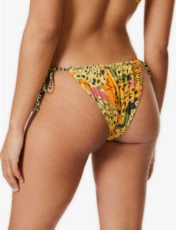 It's Now Cool Ecuador Graphic-print Stretch-recycled Polyester Bikini Bottoms -Ted Bakee Fashion Shop R04165812 ECUADOR ALT03