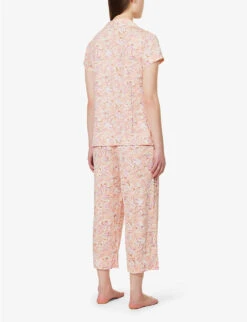 Eberjey Gisele Floral-print Stretch-jersey Pyjamas 9 Eberjey Gisele Floral-print Stretch-jersey Pyjamas -Ted Bakee Fashion Shop R04166193 FIOREROSECLOUDIVORY ALT03