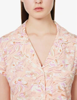 Eberjey Gisele Floral-print Stretch-jersey Pyjamas 10 Eberjey Gisele Floral-print Stretch-jersey Pyjamas -Ted Bakee Fashion Shop R04166193 FIOREROSECLOUDIVORY ALT04