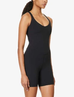Lululemon Align Slim-fit Stretch-woven Playsuit -Ted Bakee Fashion Shop R04166430 BLACK ALT02