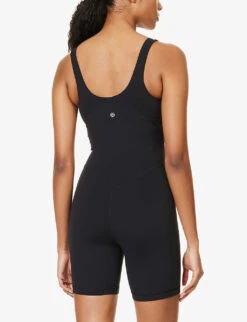 Lululemon Align Slim-fit Stretch-woven Playsuit -Ted Bakee Fashion Shop R04166430 BLACK ALT03