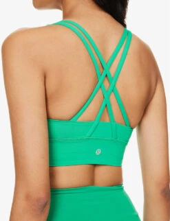 Lululemon Energy Scoop-neck Stretch-woven Bra -Ted Bakee Fashion Shop R04166437 KELLYGREEN ALT04