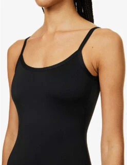 GOOD AMERICAN Scuba Scoop-neck Stretch-woven Playsuit -Ted Bakee Fashion Shop R04166618 BLACK001 ALT05