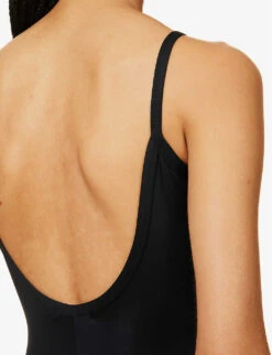 GOOD AMERICAN Scuba Scoop-neck Stretch-woven Playsuit -Ted Bakee Fashion Shop R04166618 BLACK001 ALT06