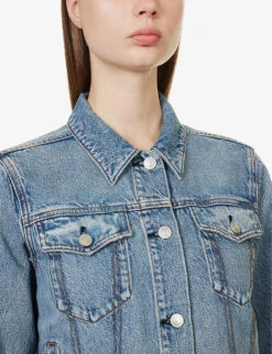 Rag & Bone Nico Chest-pocket Denim Jacket -Ted Bakee Fashion Shop R04166641 NORWALK ALT04