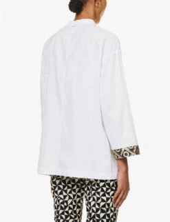 Tenerife Relaxed-fit Cotton Shirt 9 Tenerife Relaxed-fit Cotton Shirt -Ted Bakee Fashion Shop R04167349 WHITE ALT03