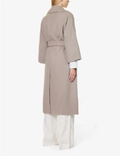 Venice Notched-lapel Regular-fit Wool Coat -Ted Bakee Fashion Shop R04167363 LIGHTGREY ALT03