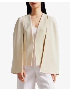 Ted Baker Dannio Structured Stretch-woven Cape Waistcoat 6 Ted Baker Dannio Structured Stretch-woven Cape Waistcoat -Ted Bakee Fashion Shop R04167425 WHITE ALT02